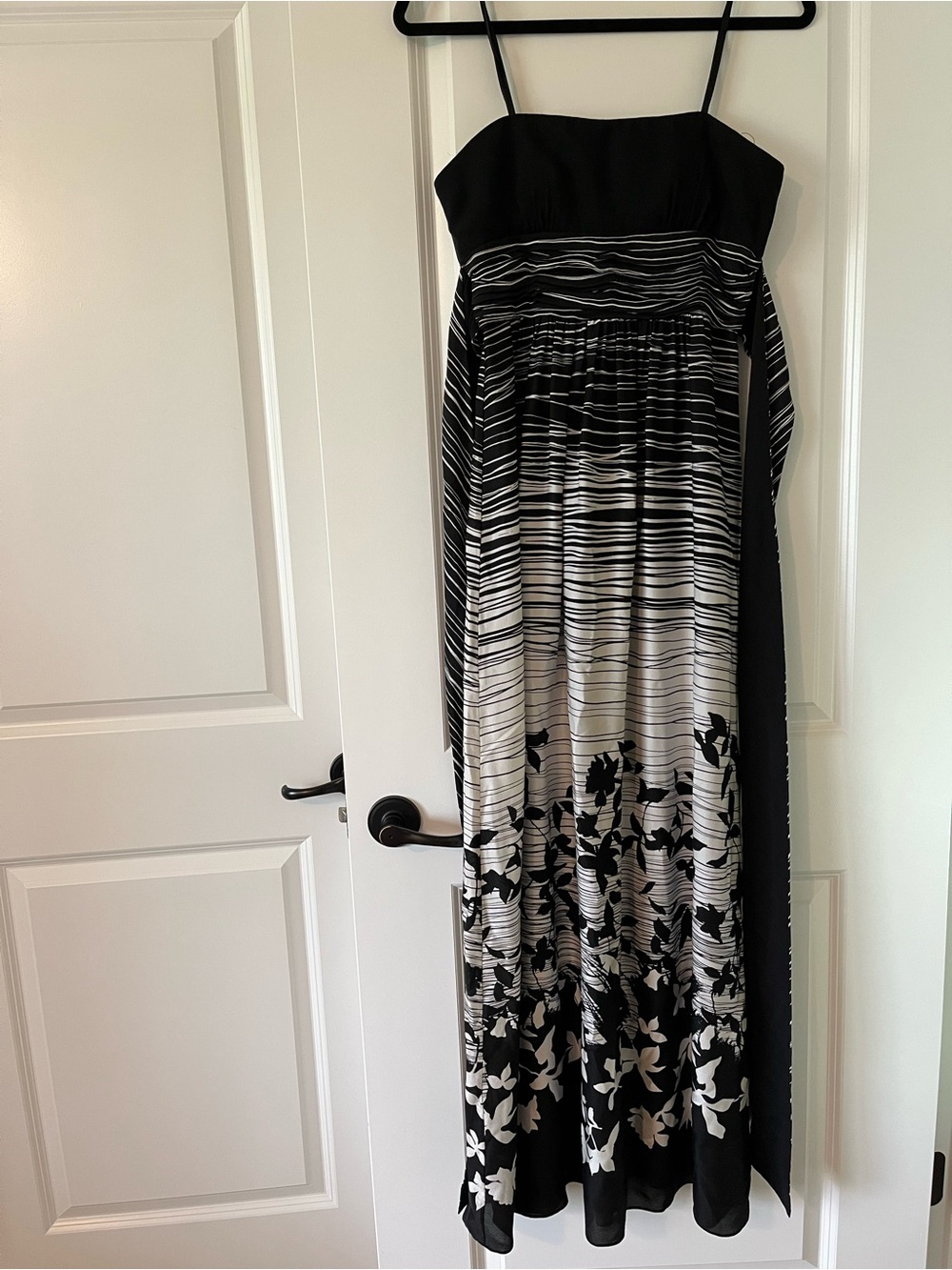 BCBG Maxazria Strapless Empire Waist Maxi Dress